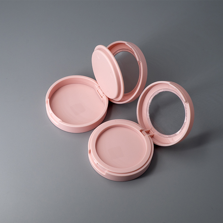 OEM Custom Black Pink Color Plastic Material Compact Powder Cosmetic Container