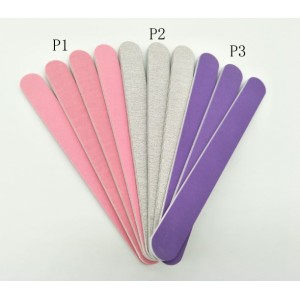 Nail files with colorful emery paper P1-P3